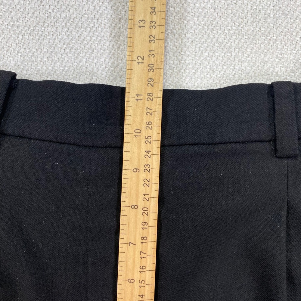 LOFT Tapered Ankle Pull On Dress Pants Womens Medium Black Pleated Front Career - Picture 6 of 13